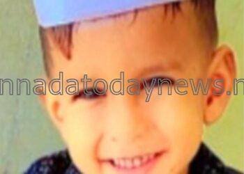 ಖಾಸಗಿ ಬಸ್ ಡಿಕ್ಕಿ ಹೊಡೆದು 3 ವರುಷದ ಬಾಲಕ ಸಾವು