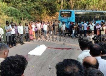 ಖಾಸಗಿ ಬಸ್ ಡಿಕ್ಕಿಯಾಗಿ 9 ನೆ ತರಗತಿ ವಿದ್ಯಾರ್ಥಿ ಸ್ಥಳದಲ್ಲೇ ಸಾವು