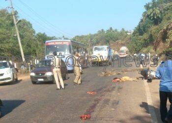 ಲಾರಿ ಮತ್ತು ಸ್ಕೂಟಿ ನಡುವೆ ಭೀಕರ ಅಪಘಾತ – ಸ್ಕೂಟಿಯಲ್ಲಿ ತೆರಳುತ್ತಿದ್ದ ಮಹಿಳೆ ಸ್ಥಳದಲ್ಲೇ ಸಾವು