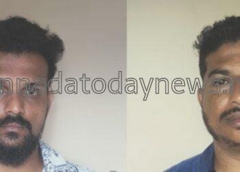 ಗಾಂಜಾ ಮಾರಾಟ ಮಾಡಲು ಯತ್ನಿಸುತ್ತಿದ್ದ ಇಬ್ಬರು ಆರೋಪಿಗಳ ಬಂಧನ