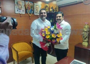 ಬಿಜೆಪಿ ರಾಜ್ಯಾಧ್ಯಕ್ಷರಾದ ಬಿ. ವೈ. ವಿಜಯೇಂದ್ರ ಅವರನ್ನು ಭೇಟಿ ಮಾಡಿ ಚರ್ಚೆ ನಡೆಸಿದ ಭಟ್ಕಳ ದ ಜನಪ್ರಿಯ ಮಾಜಿ ಶಾಸಕ ಸುನೀಲ್ ನಾಯ್ಕ