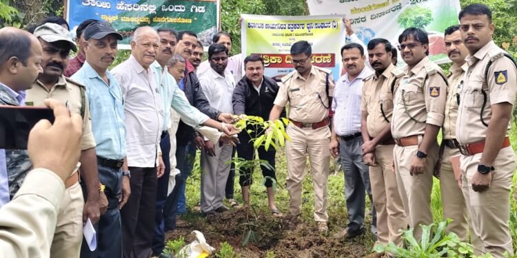 ಕರ್ನಾಟಕ ಕಾರ್ಯನಿರತ ಪತ್ರಕರ್ತರ ದ್ವನಿ ಸಂಘಟನೆ ಮುಂಡಗೋಡ ತಾಲೂಕ ಸಮಿತಿ ವತಿಯಿಂದ ಸಾಲುಮರದ ತಿಮ್ಮಕ್ಕ ಉದ್ಯಾನದಲ್ಲಿ ಸಸಿ ನೆಡುವ ಮೂಲಕ ಪತ್ರಿಕಾ ದಿನಾಚರಣೆ 