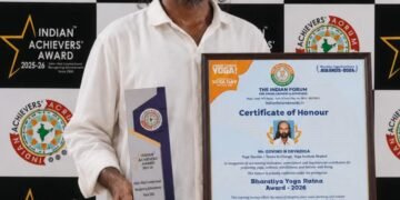 ಭಟ್ಕಳದ ಯೋಗ ಶಿಕ್ಷಕ ಗೋವಿಂದ ದೇವಾಡಿಗರಿಗೆ ‘ಭಾರತೀಯ ಯೋಗ ರತ್ನ–2026’ ಗೌರವ
